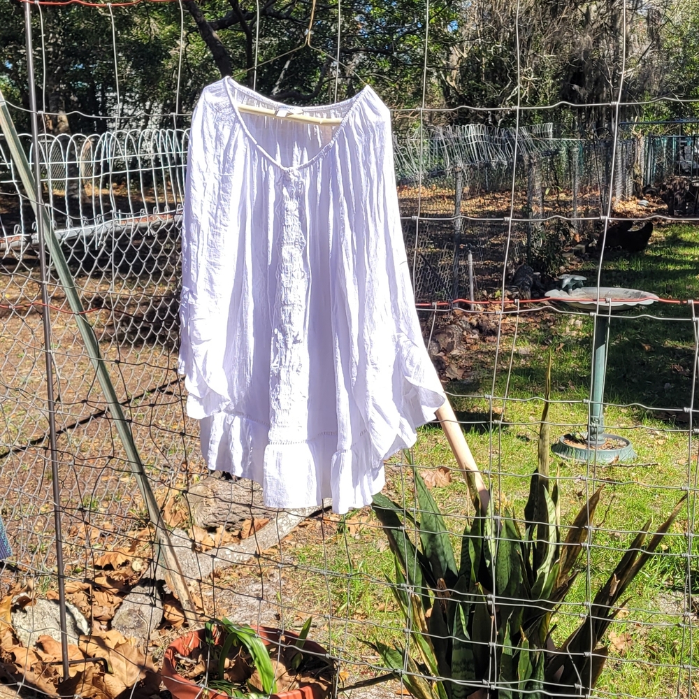 Counterparts Sheer White Top